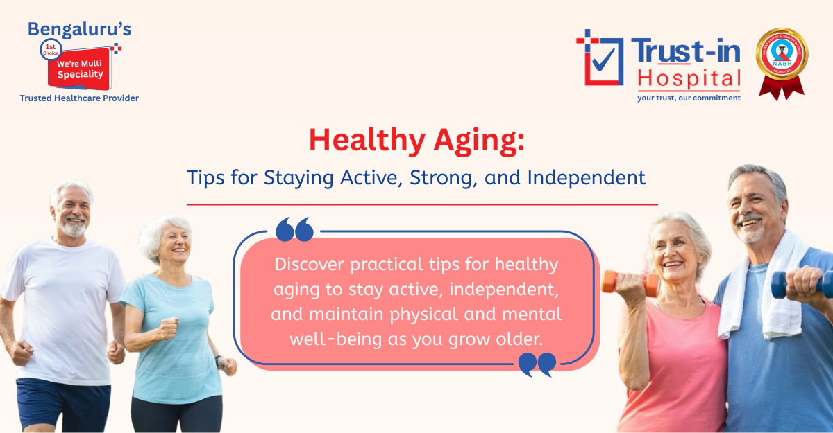 Healthy aging means staying active, strong, and independent through regular exercise, balanced nutrition, and positive lifestyle habits that support long-term physical and mental well-being.